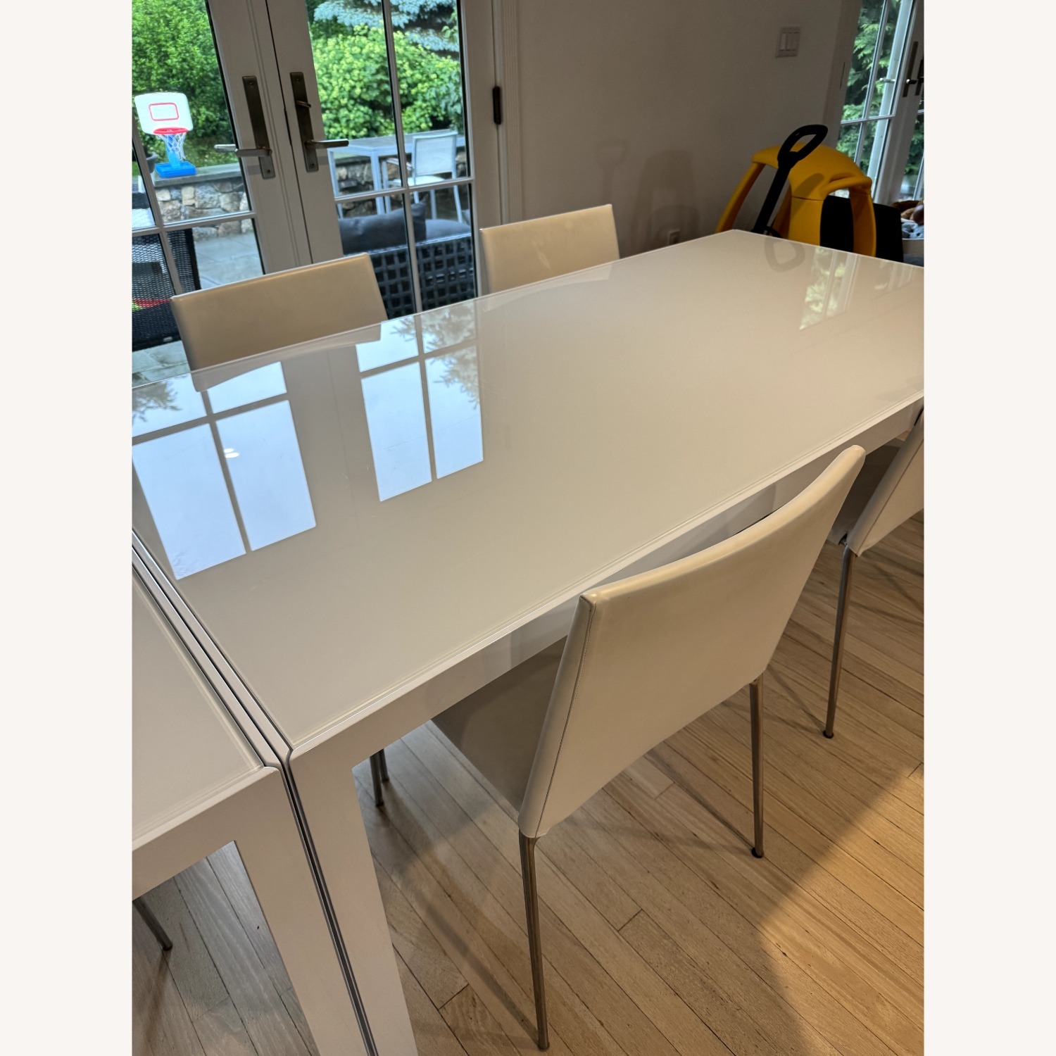 Modern White Metal & Glass Dining Table(s) - image-4