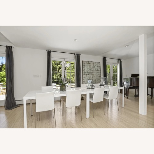 Used Modern White Metal & Glass Dining Table(s) for sale on AptDeco