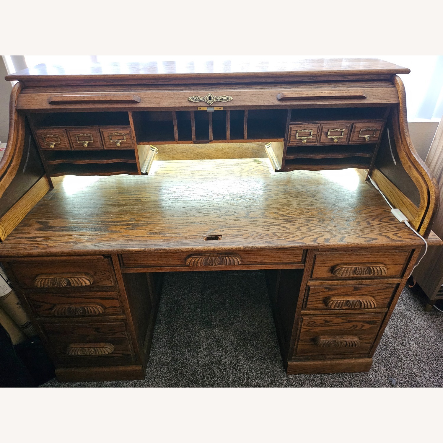Mark Wayne Roll Top Desk - image-1
