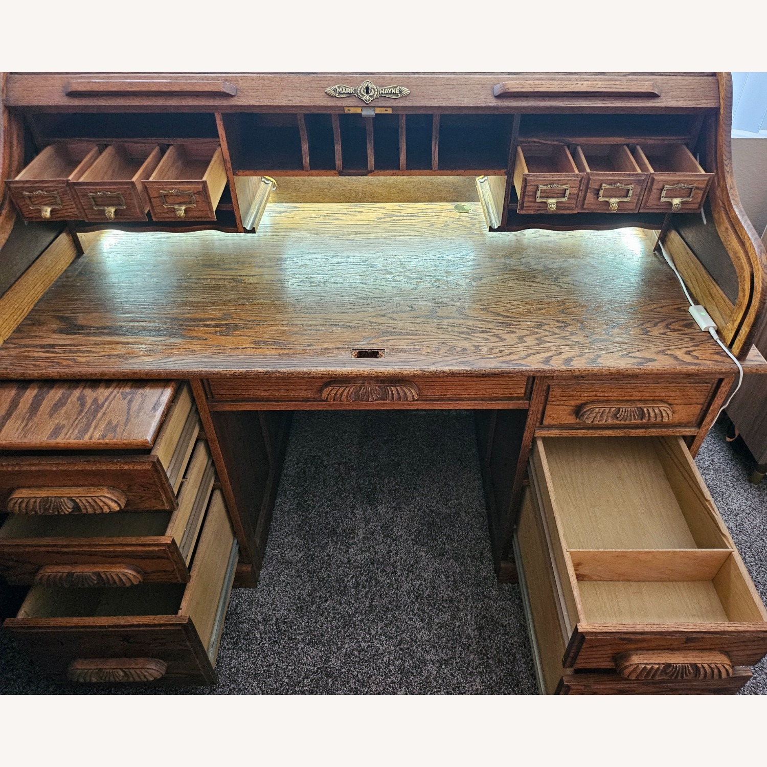 Mark Wayne Roll Top Desk - image-7
