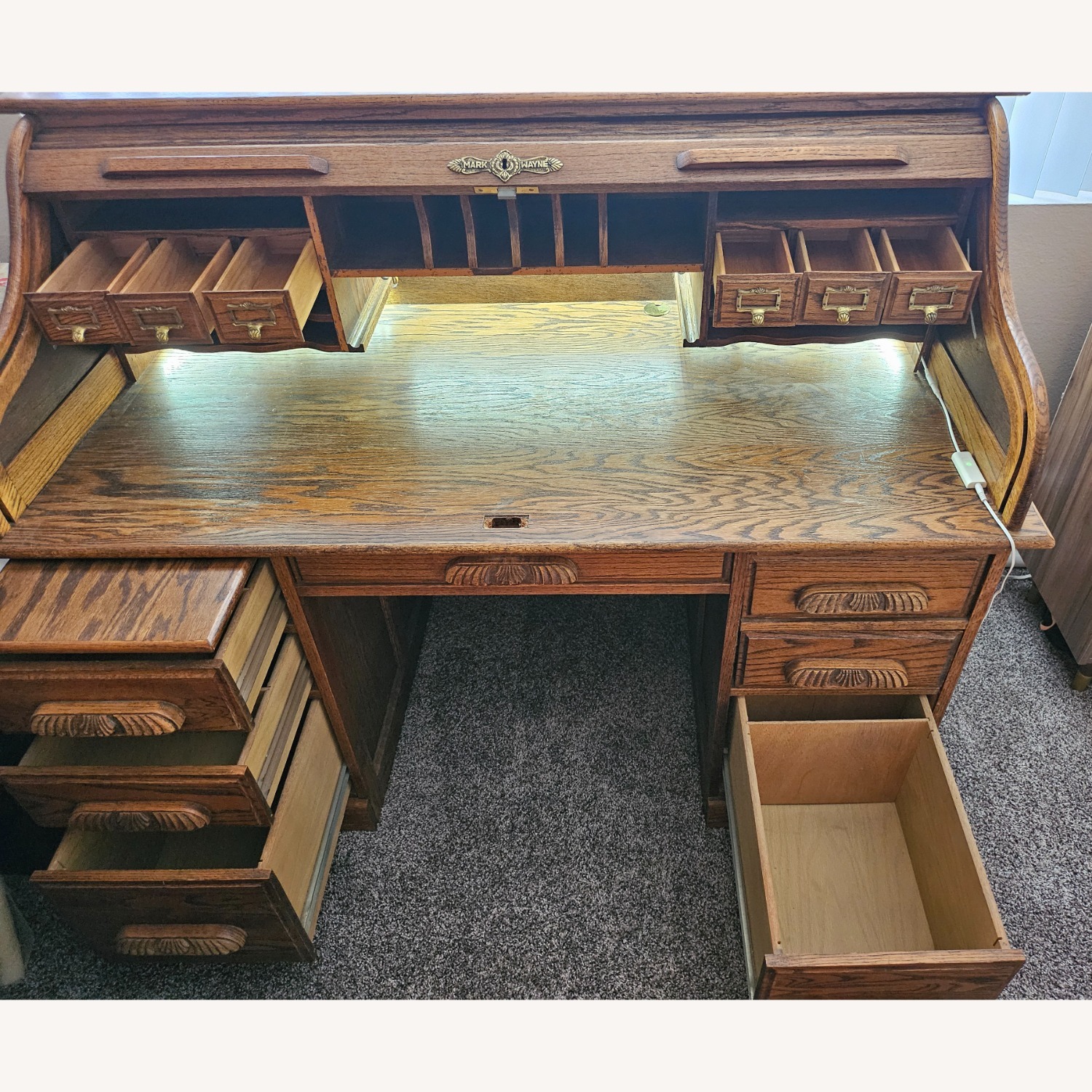 Mark Wayne Roll Top Desk - image-8