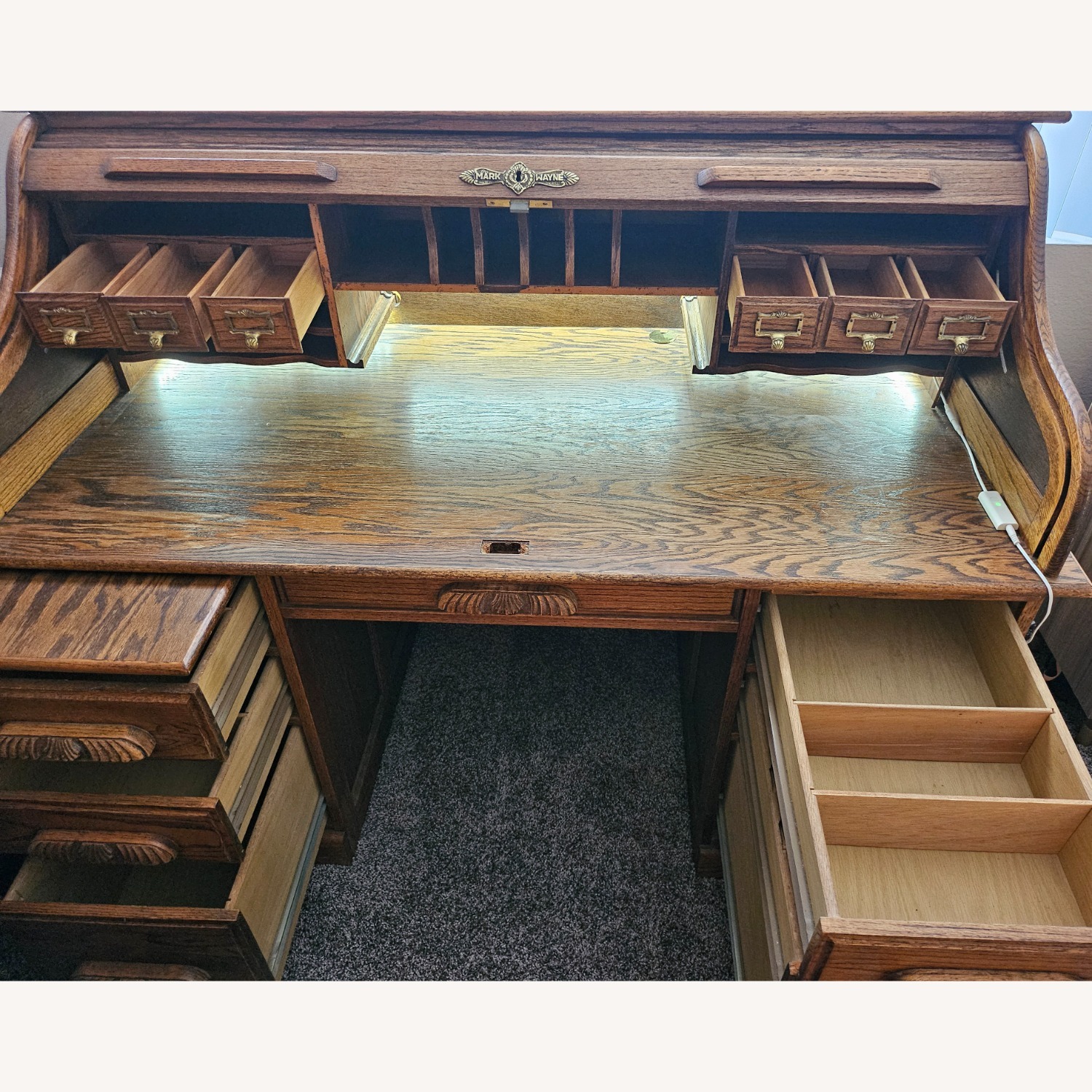 Mark Wayne Roll Top Desk - image-6