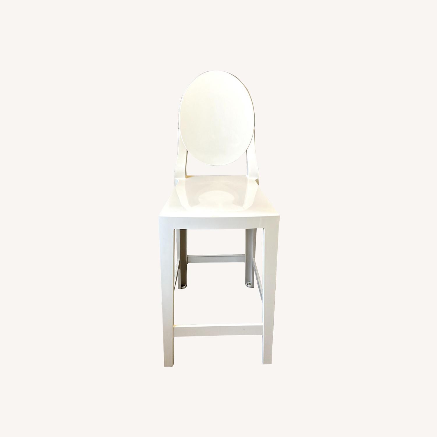 3 Kartell 'One More' Counter Stools Glossy Beige - image-0