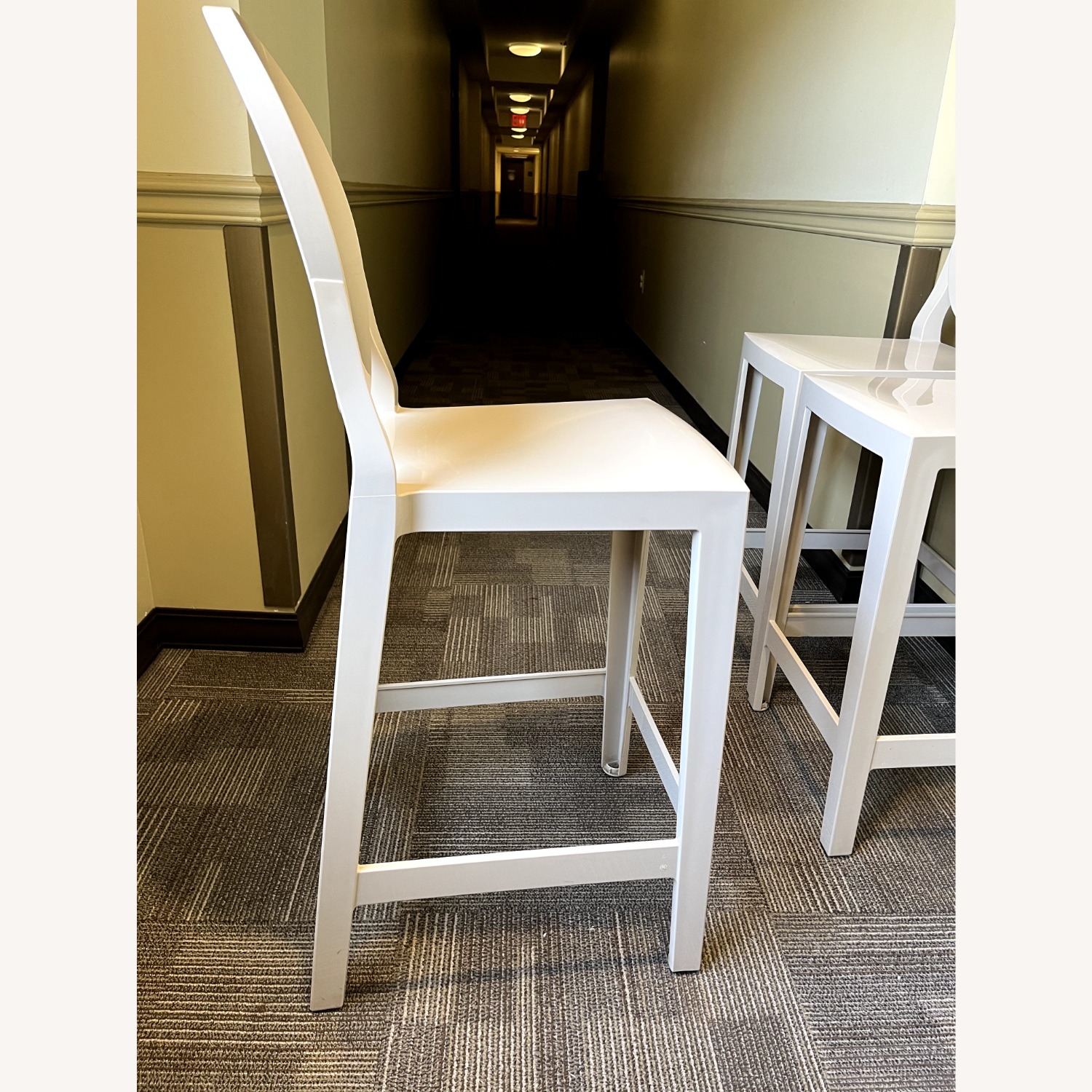 3 Kartell 'One More' Counter Stools Glossy Beige - image-7