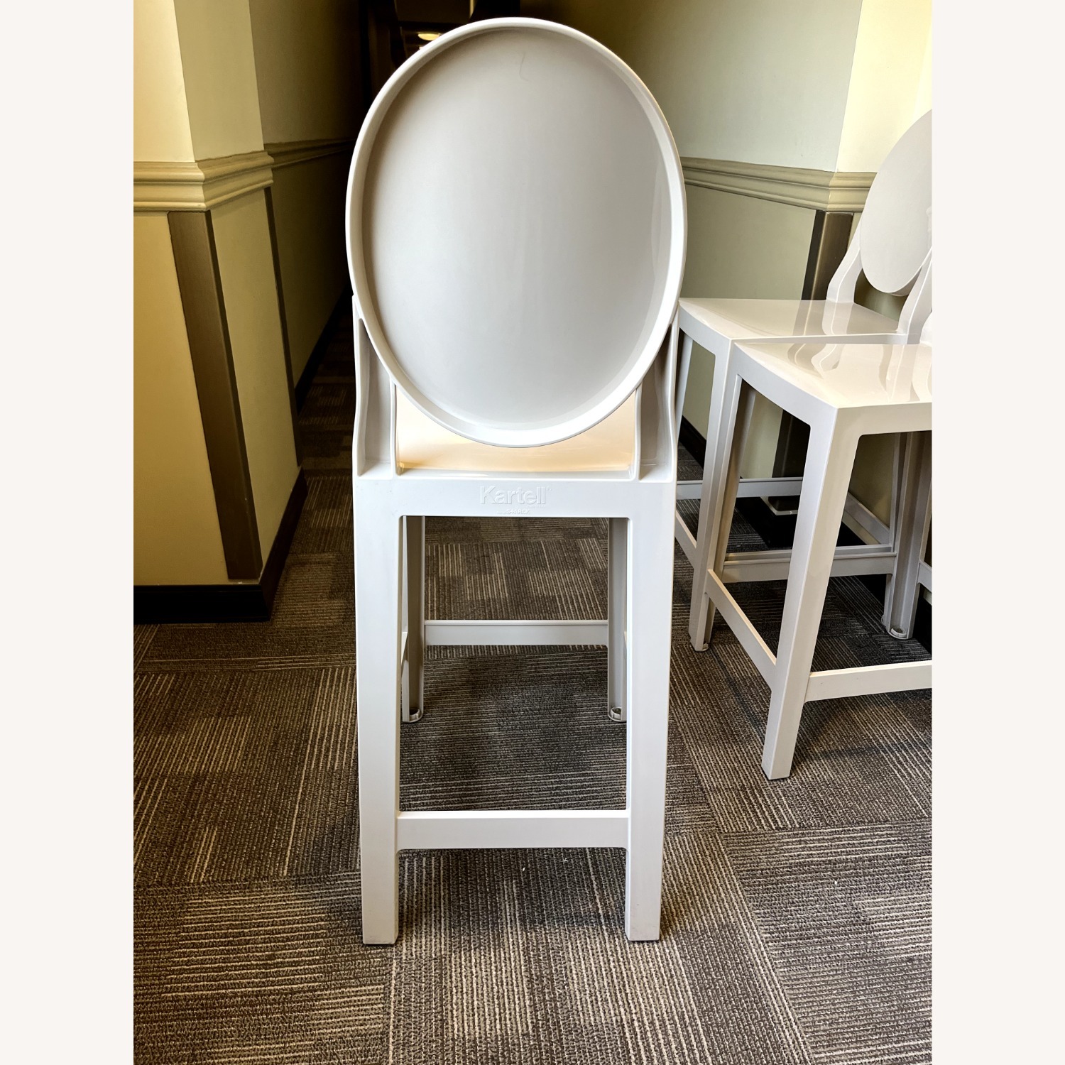 3 Kartell 'One More' Counter Stools Glossy Beige - image-6