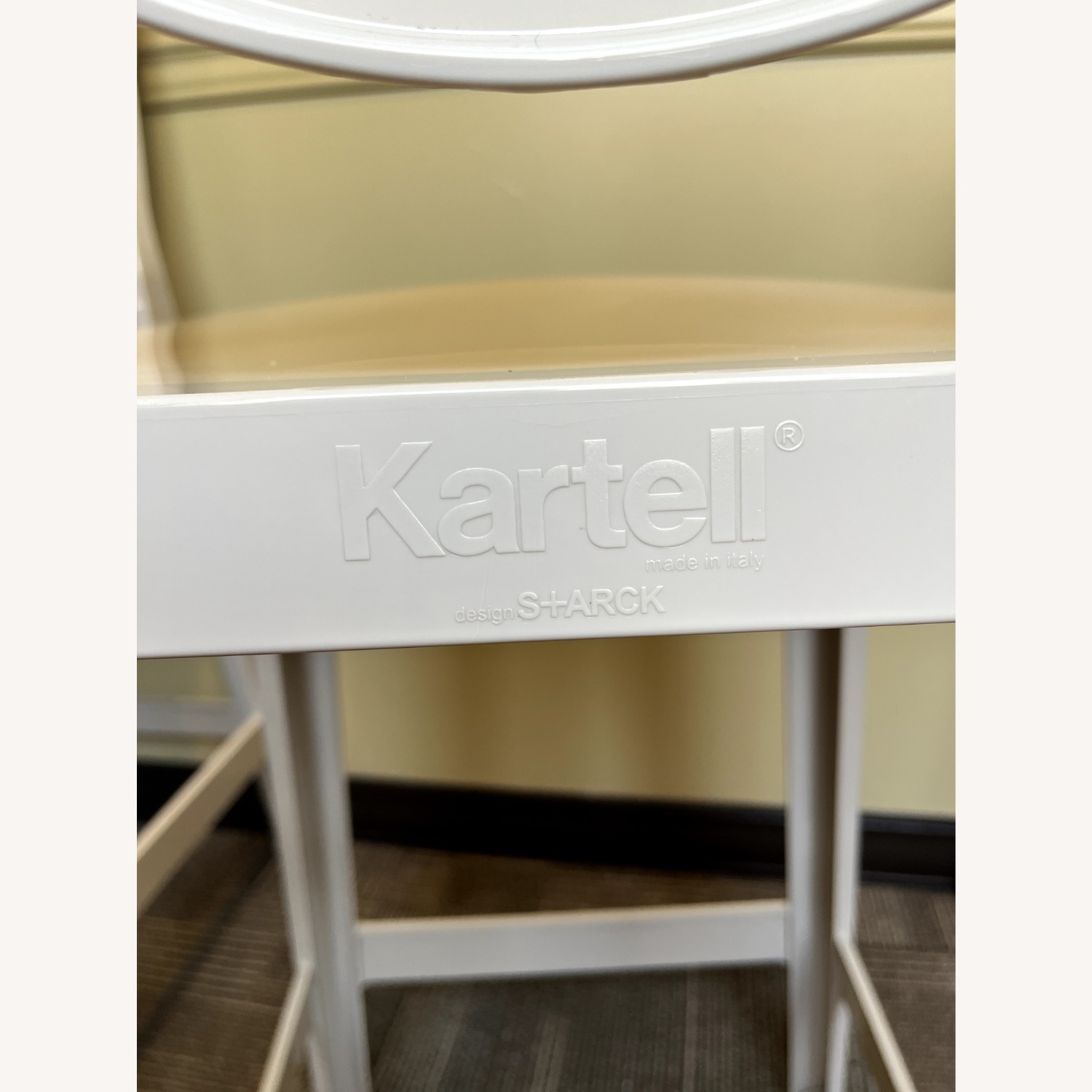 3 Kartell 'One More' Counter Stools Glossy Beige - image-5