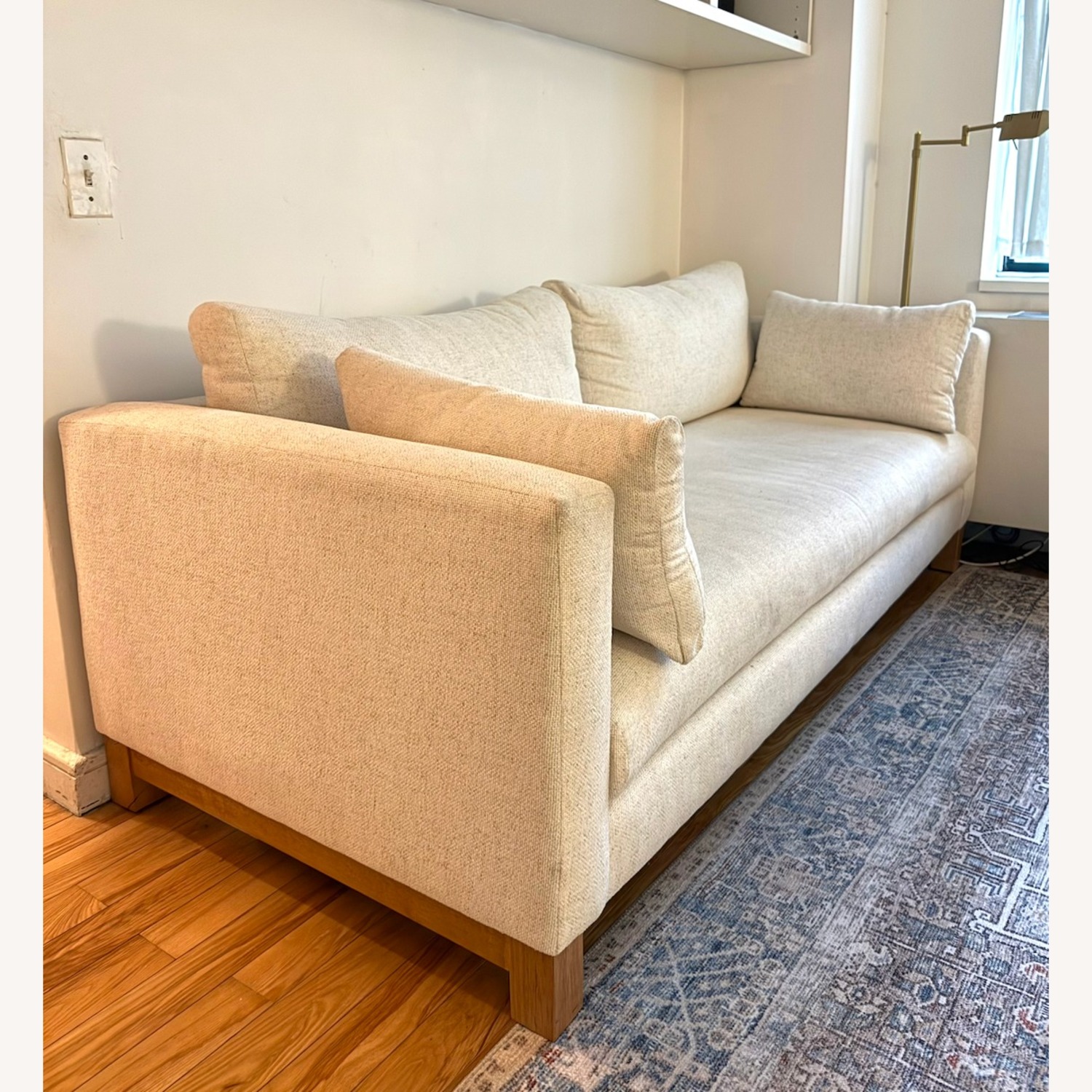 Pacific Bench Track Arm Sofa with Wood Legs - image-3