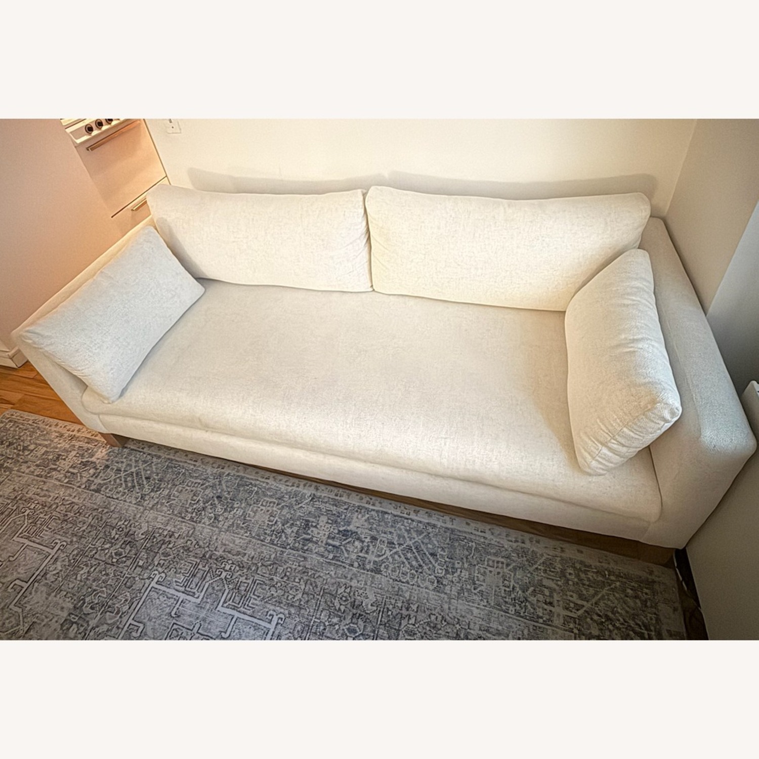 Pacific Bench Track Arm Sofa with Wood Legs - image-2