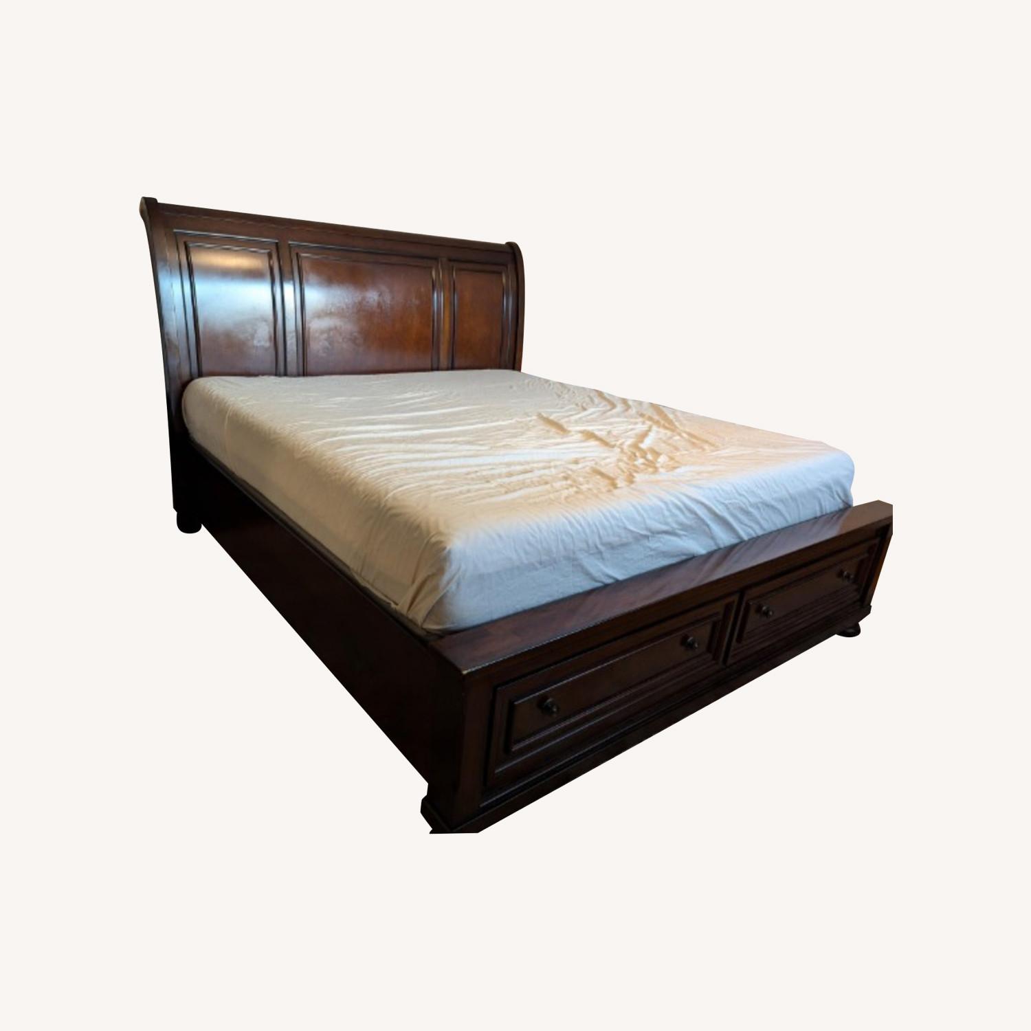 King Sleigh Bed W Storage  - image-0