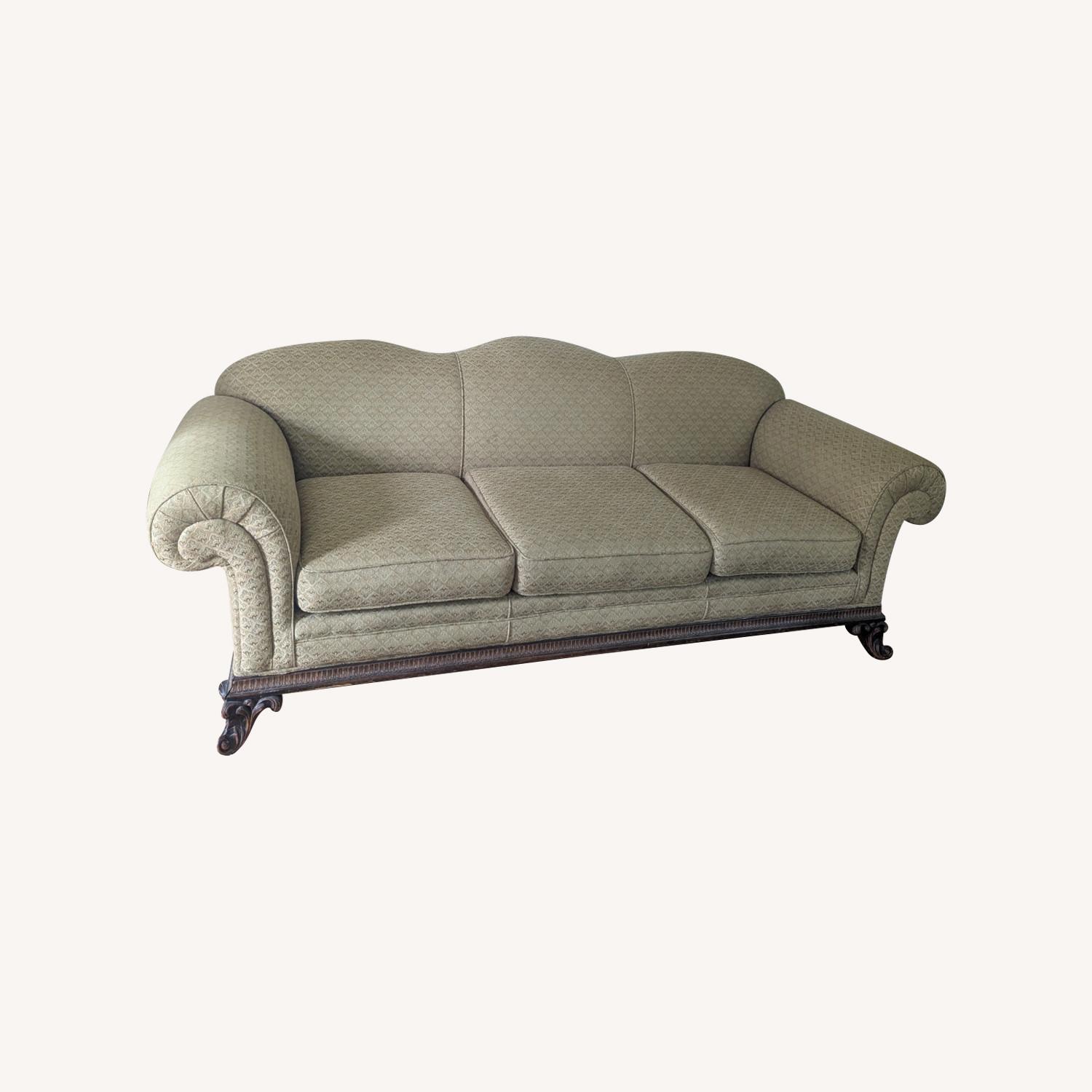 Vintage Rolled Arm Claw Foot Sofa - image-0