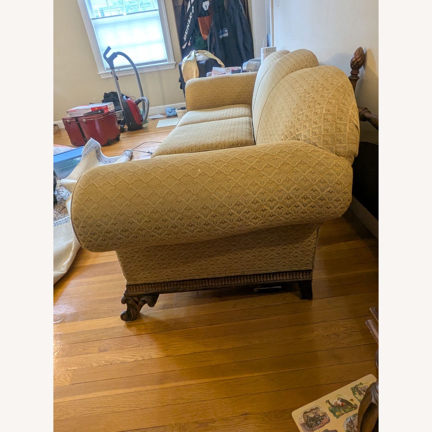 Vintage Rolled Arm Claw Foot Sofa - image-2