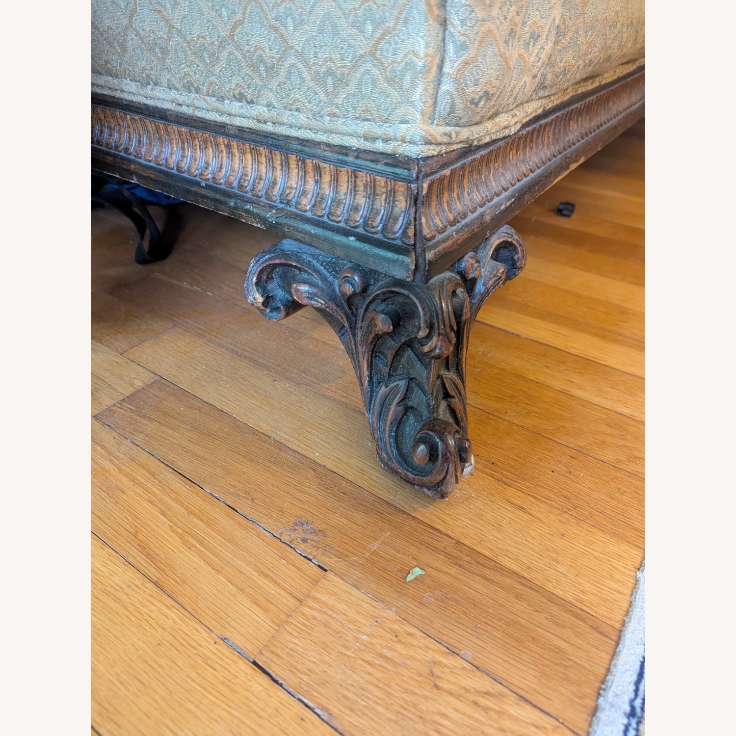 Vintage Rolled Arm Claw Foot Sofa - image-4