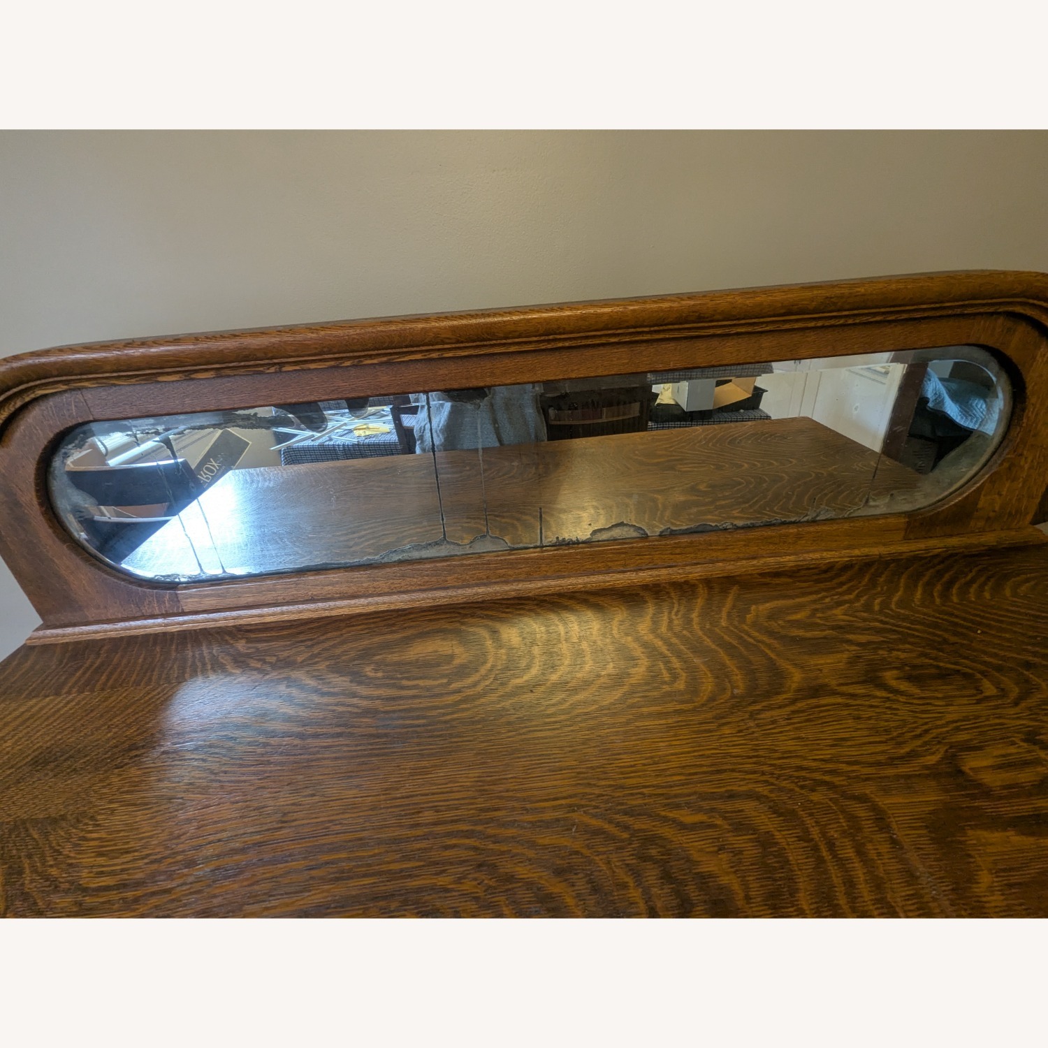 Vintage Wood Sideboard With Mirror  - image-5