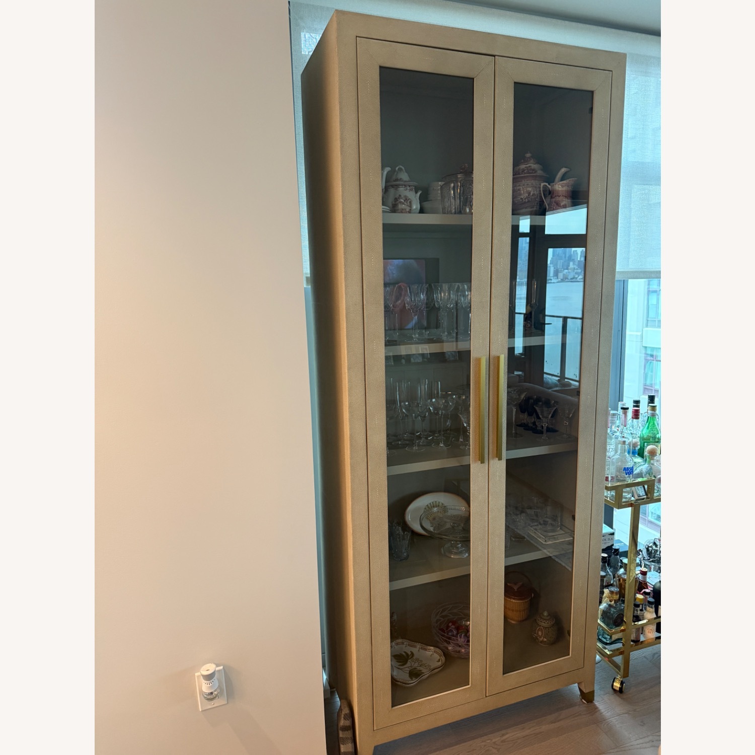 Restoration Hardware Glass Door Grayson Shagreen  - image-2