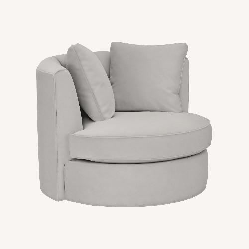 Used Room & Board  Eos 42" Swivel Chair in View Grey for sale on AptDeco