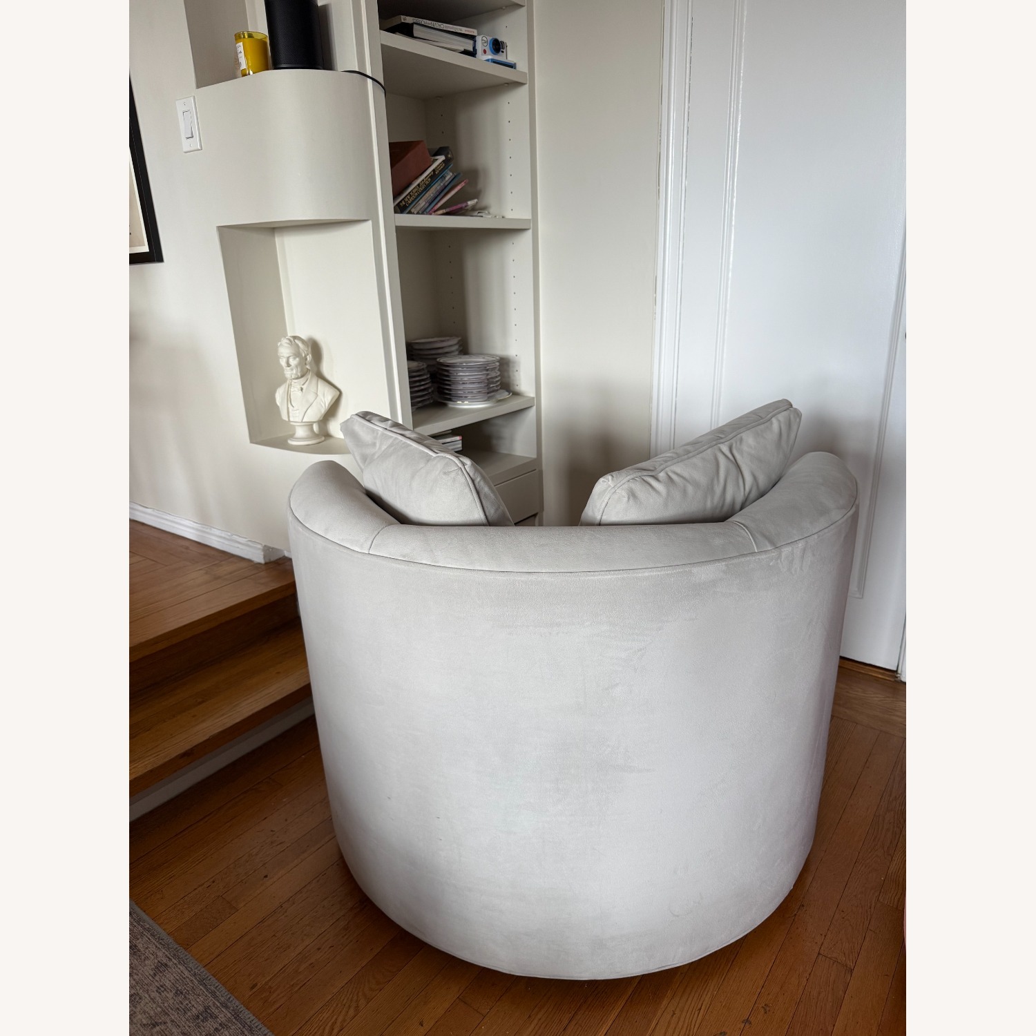 Room & Board  Eos 42" Swivel Chair in View Grey - image-3