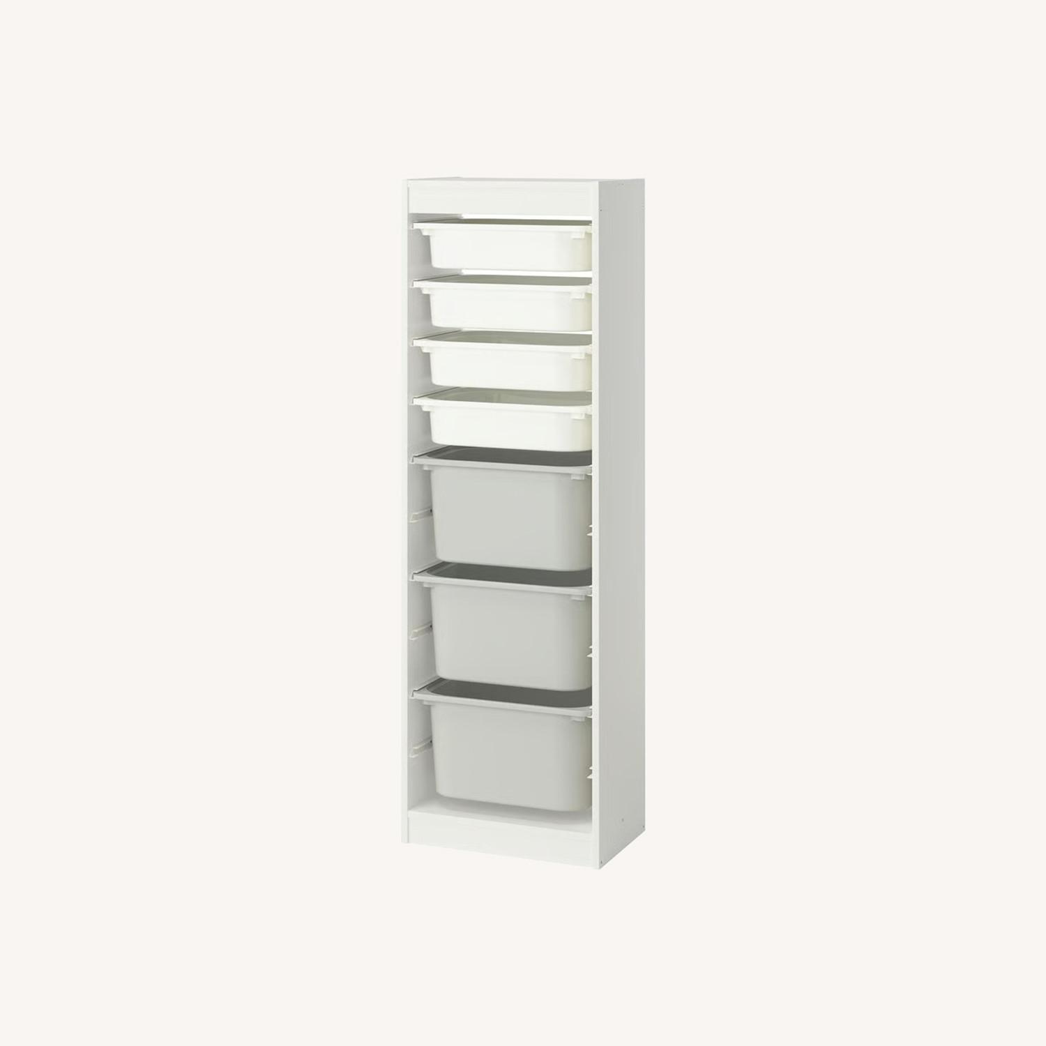 IKEA Trofast Storage Unit with 6 Storage Bins - image-0