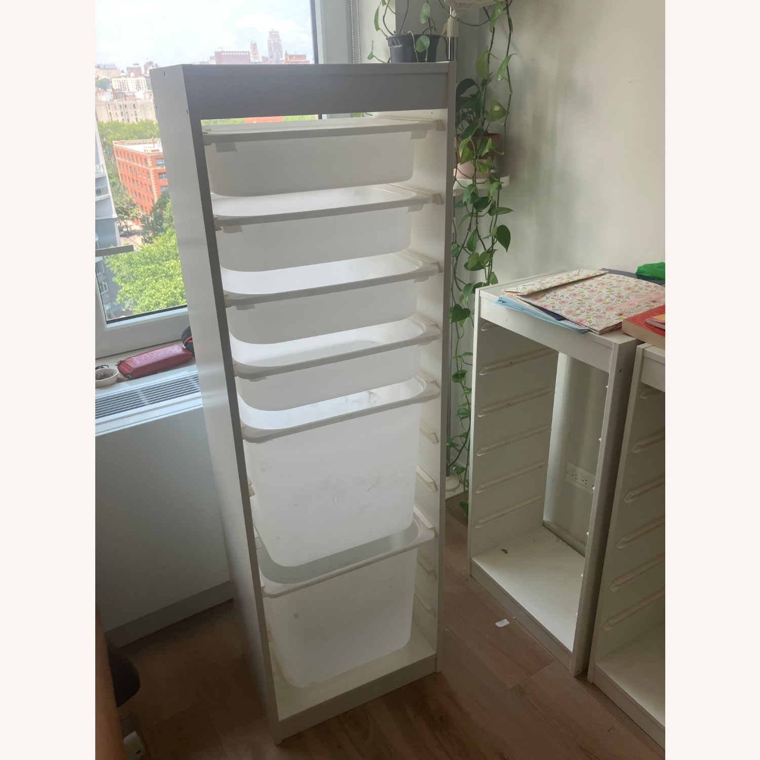 IKEA Trofast Storage Unit with 6 Storage Bins - image-1
