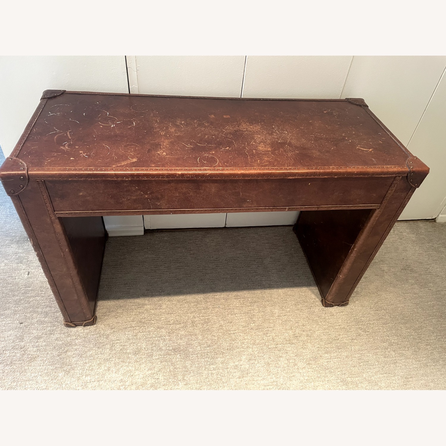 Restoration Hardware Antique Steamer Trunk Desk - image-2