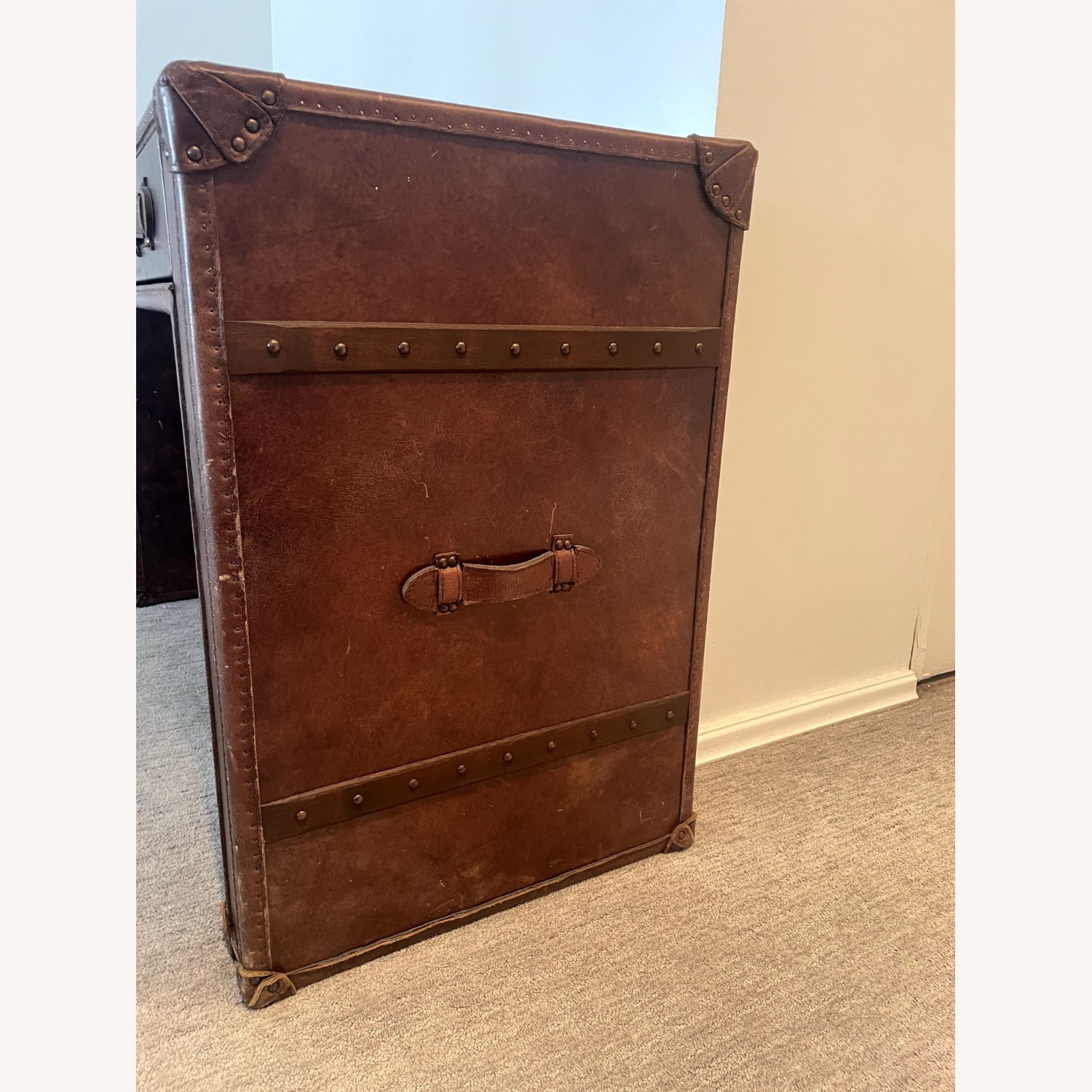 Restoration Hardware Antique Steamer Trunk Desk - image-7