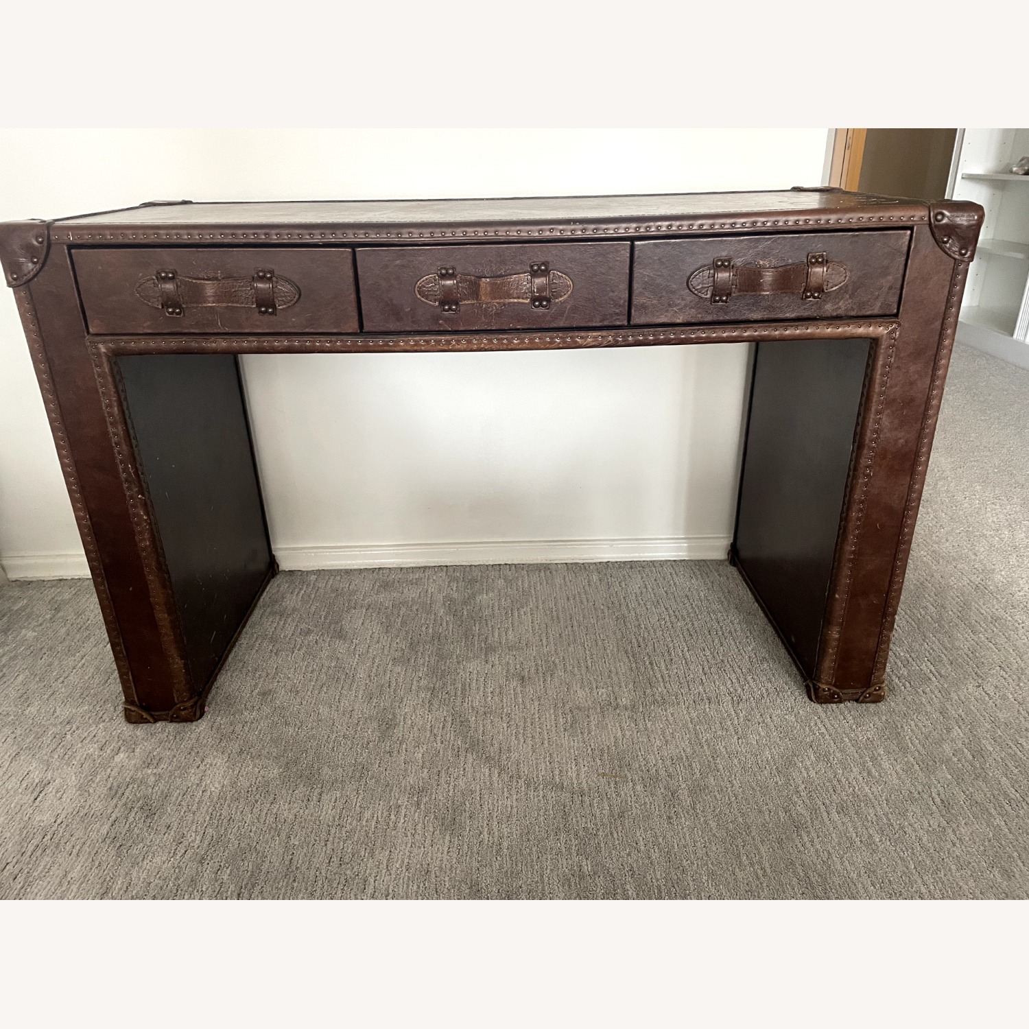 Restoration Hardware Antique Steamer Trunk Desk - image-5