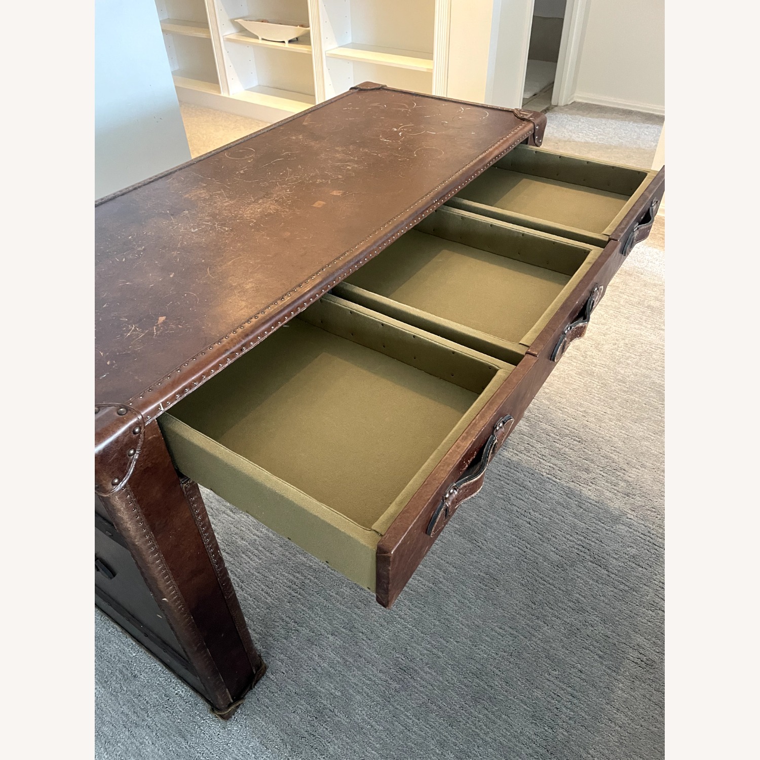 Restoration Hardware Antique Steamer Trunk Desk - image-3