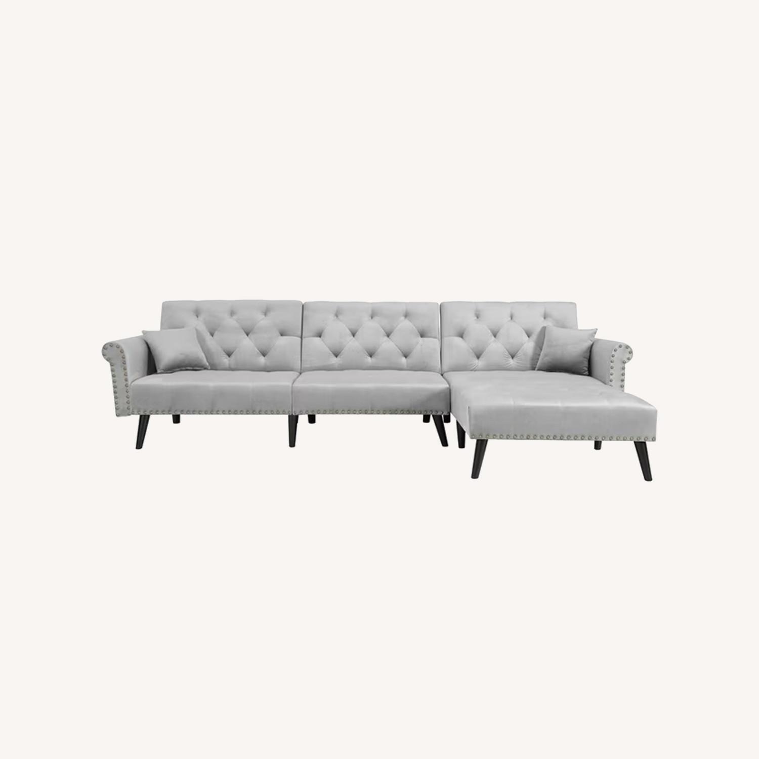 Walmart L Shaped Sleeper 3 Seater Couch  - image-0