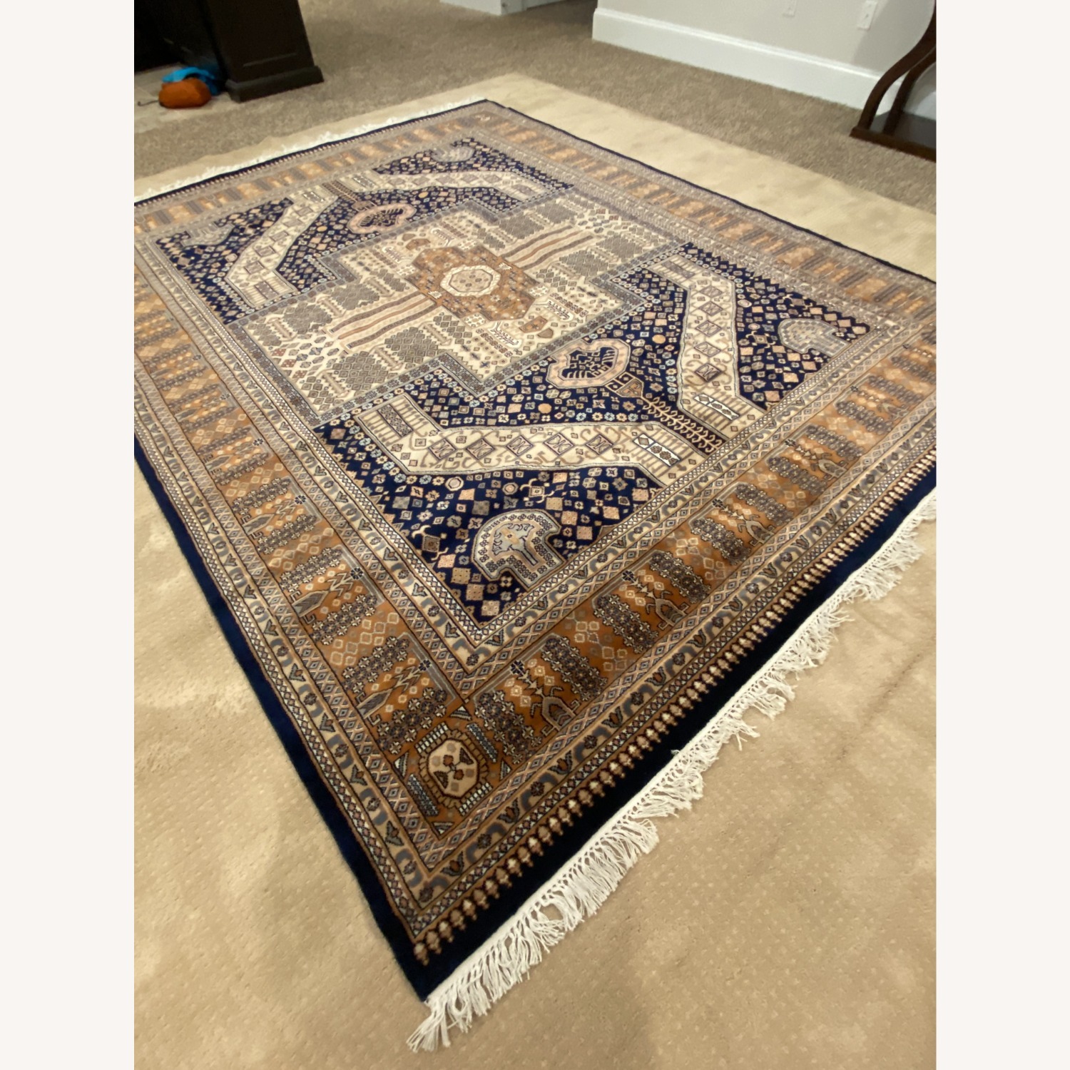 Oriental Indian (Jaipur) Wool Rug - 7.8' x 9.8' - image-4