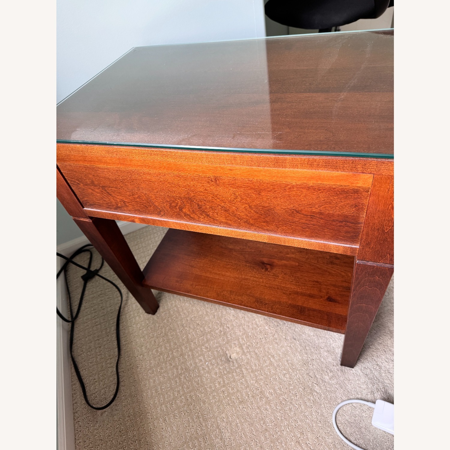 Ethan Allen Dark Brown Wood Nighstand - image-7