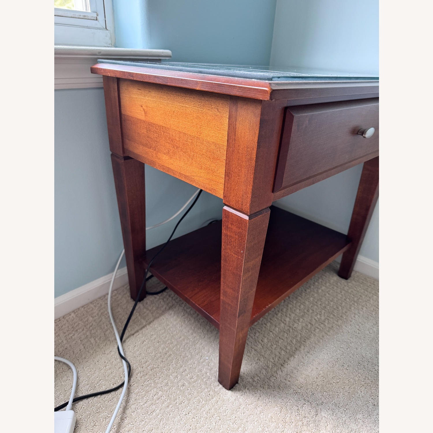 Ethan Allen Dark Brown Wood Nighstand - image-2