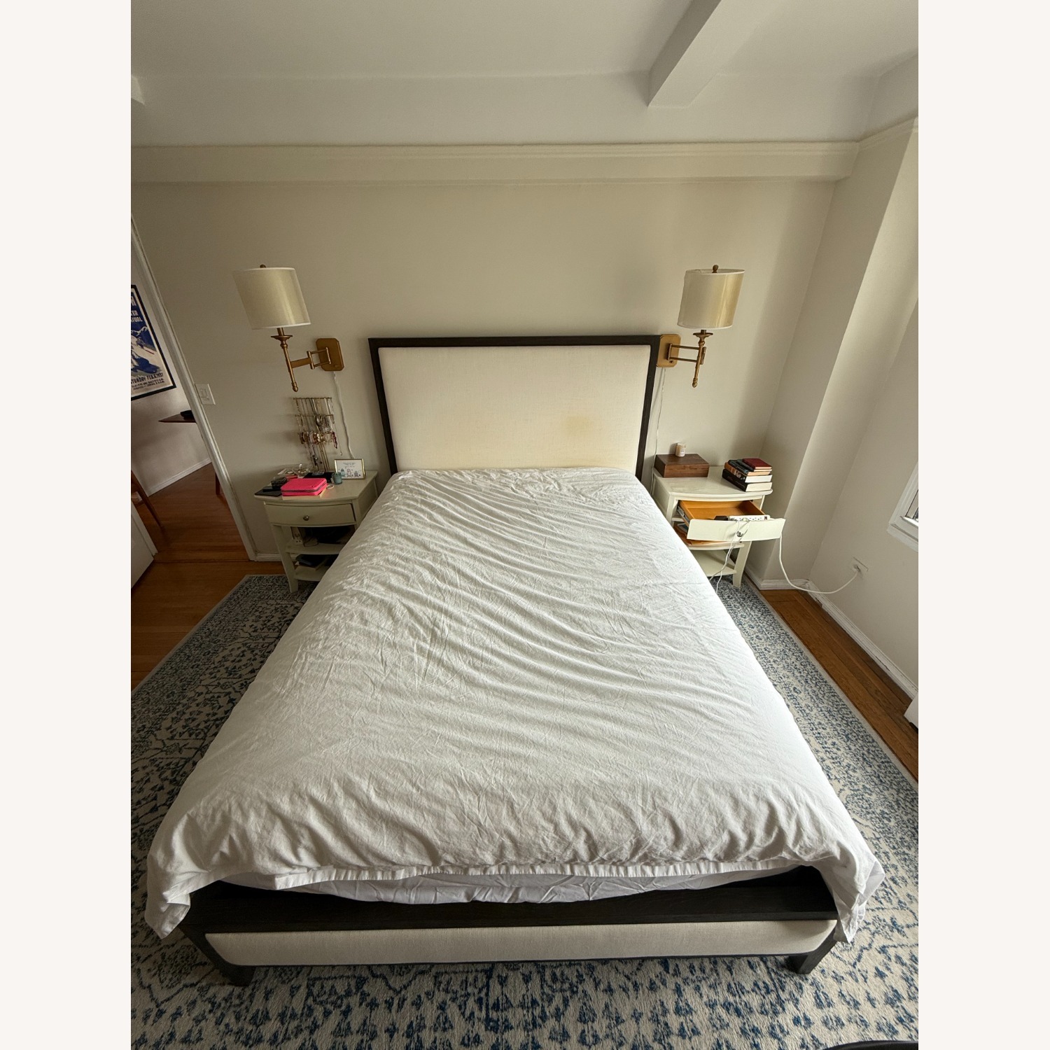 Restoration Hardware French Contemporary Fabric Panel Bed - image-1