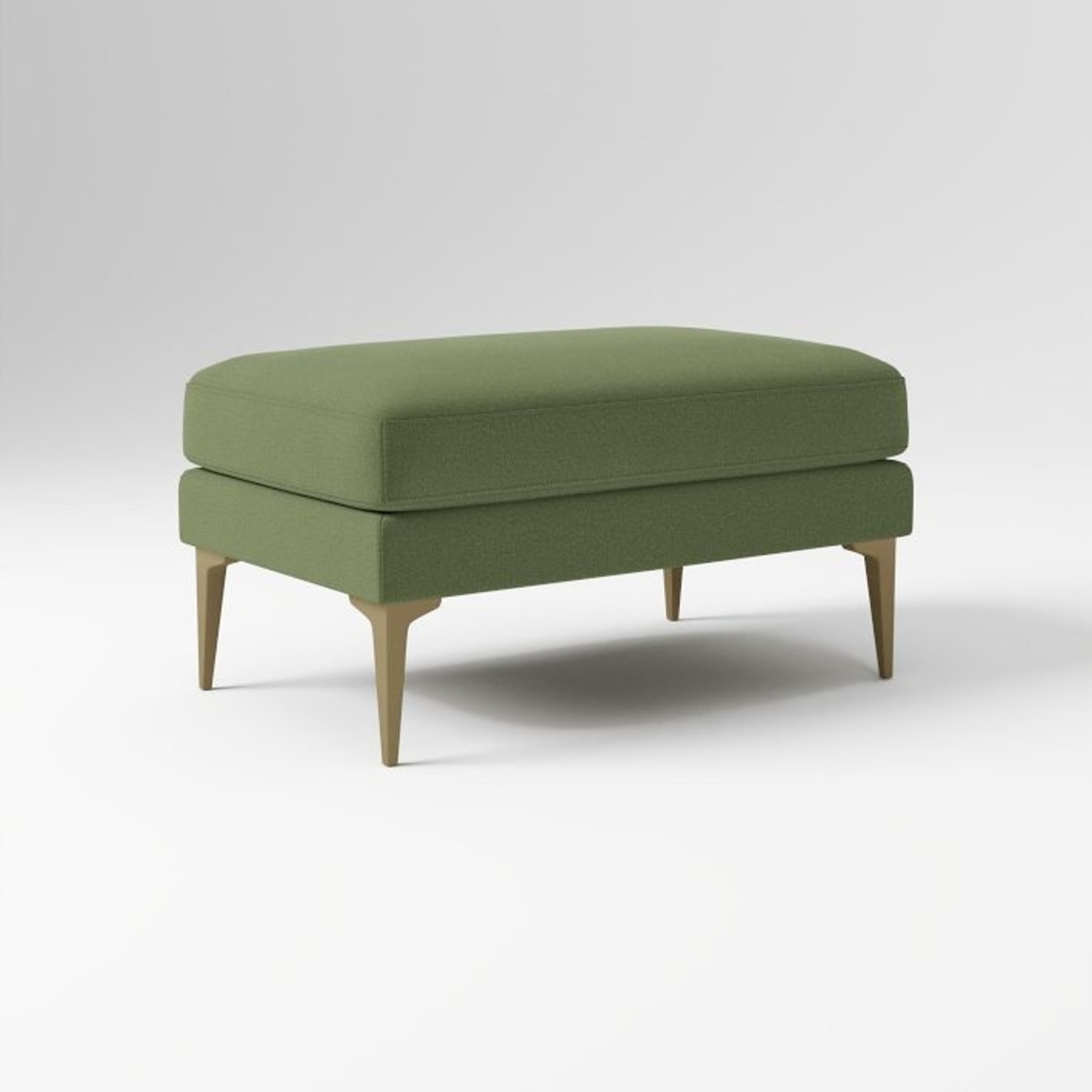West Elm Andes Green Velvet Ottoman  - image-4