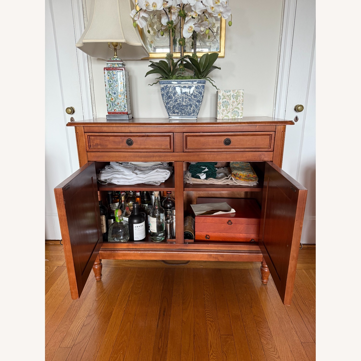 Ballard Designs Dark Wood Sideboard - image-3