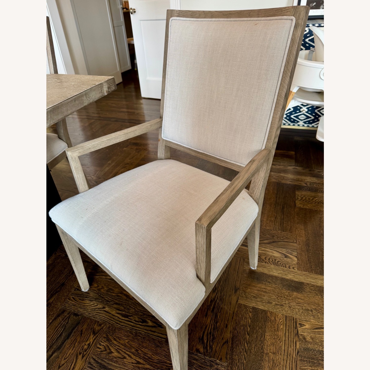Restoration Hardware Grey Wood Dining Set - image-8