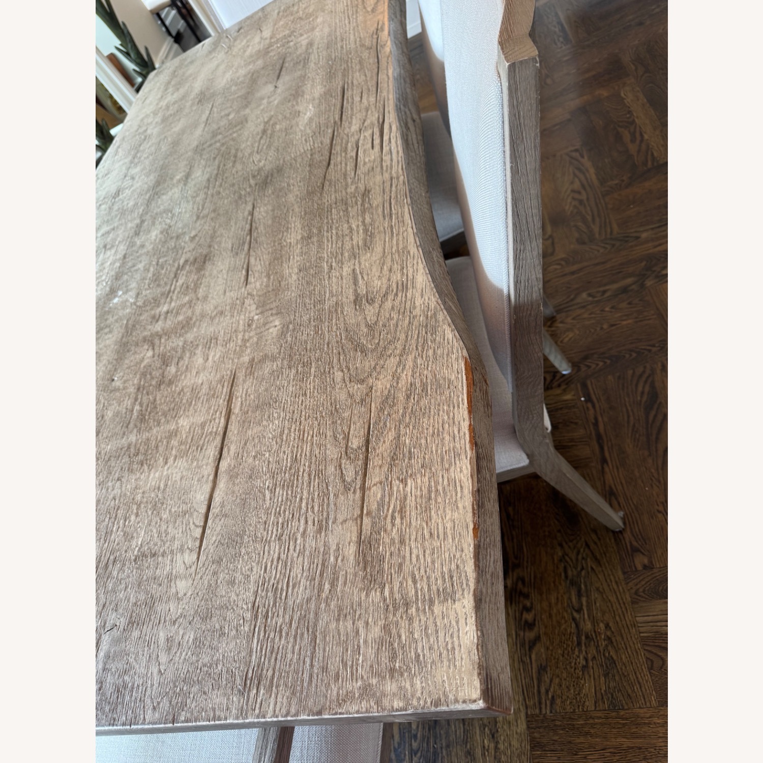 Restoration Hardware Grey Wood Dining Set - image-6