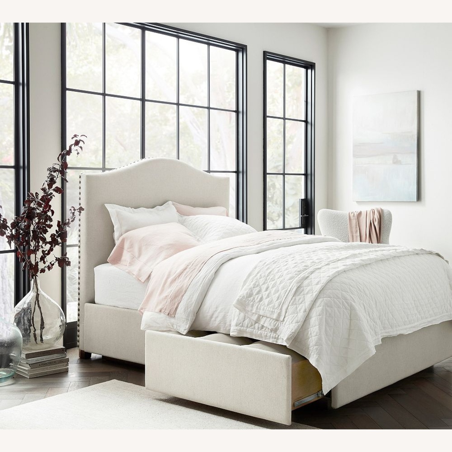 Pottery Barn Raleigh Queen Storage Bed - image-10