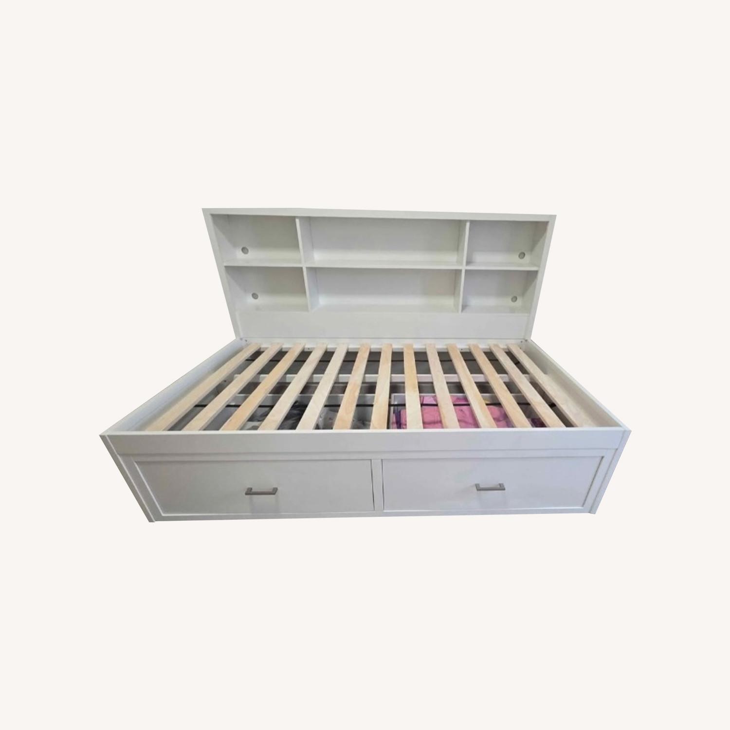 Living Spaces Twin Size Daybed With Bookcase Headboard - image-0