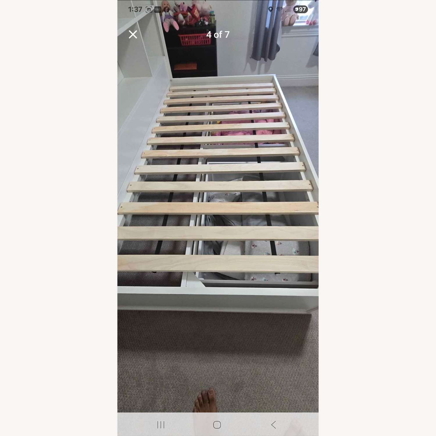 Living Spaces Twin Size Daybed With Bookcase Headboard - image-3