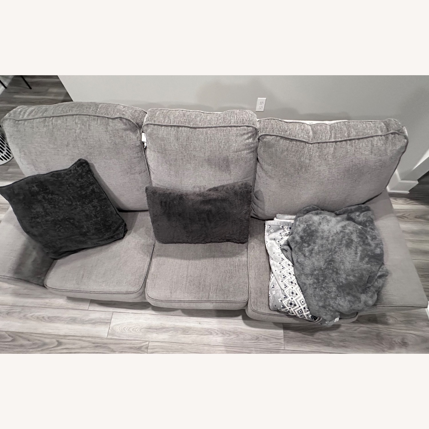 Two Seater Grey Couch - image-1