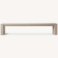 Restoration Hardware Grey Oak Parsons Bench 