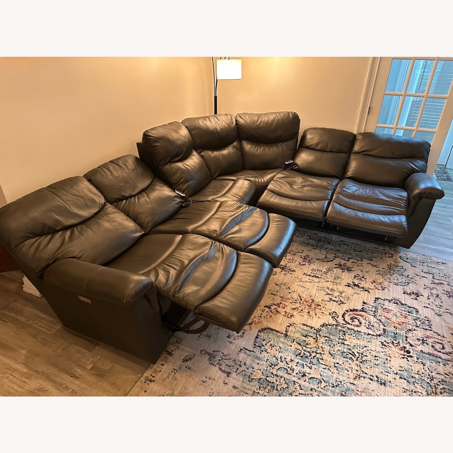 La-Z-Boy James Sect - Real Leather 4 Recliner - image-2