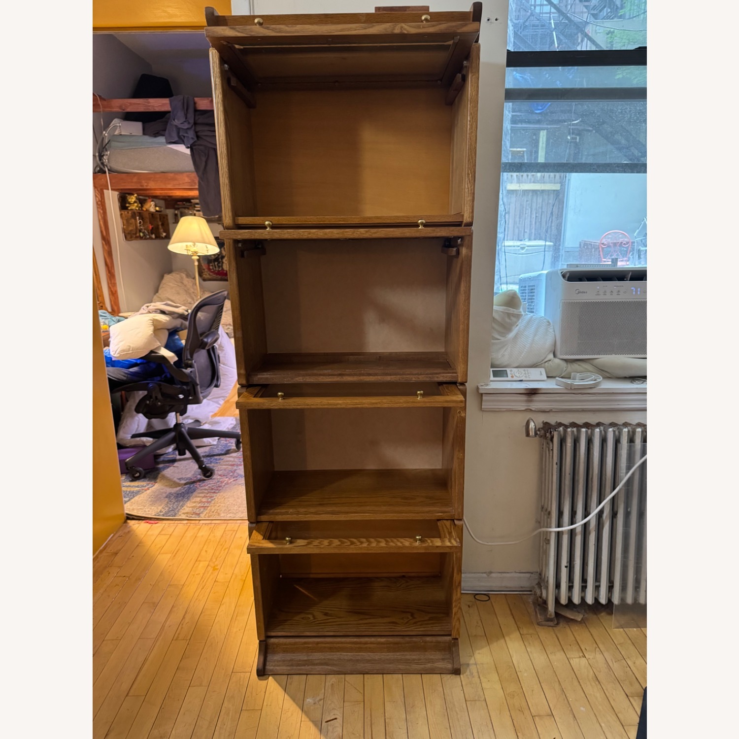 Narrow 4-Stack Barristers Bookcase - image-2