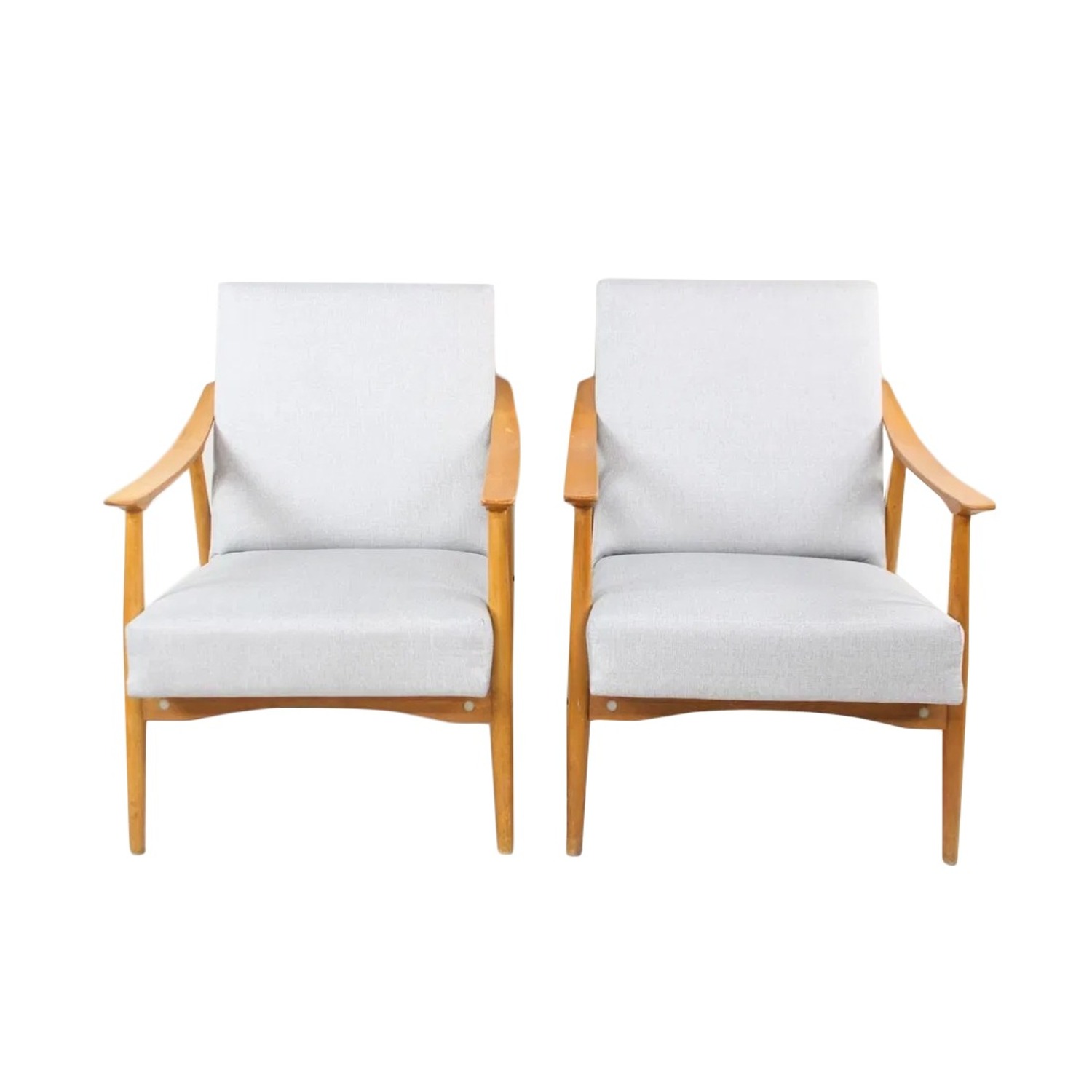 Pair of Mid-Century Modern Lounge Chairs - image-1