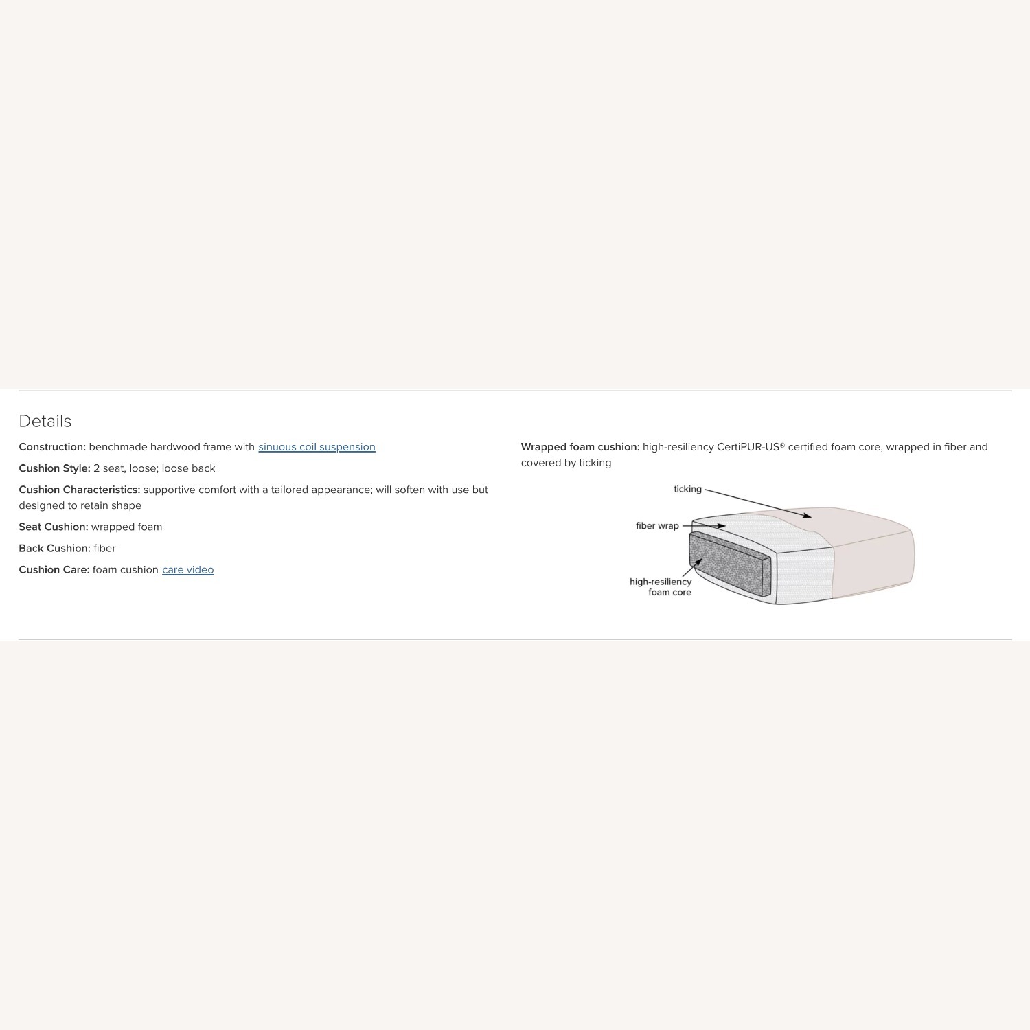 Room & Board Cade Sofa W Jasper Ottoman - image-4