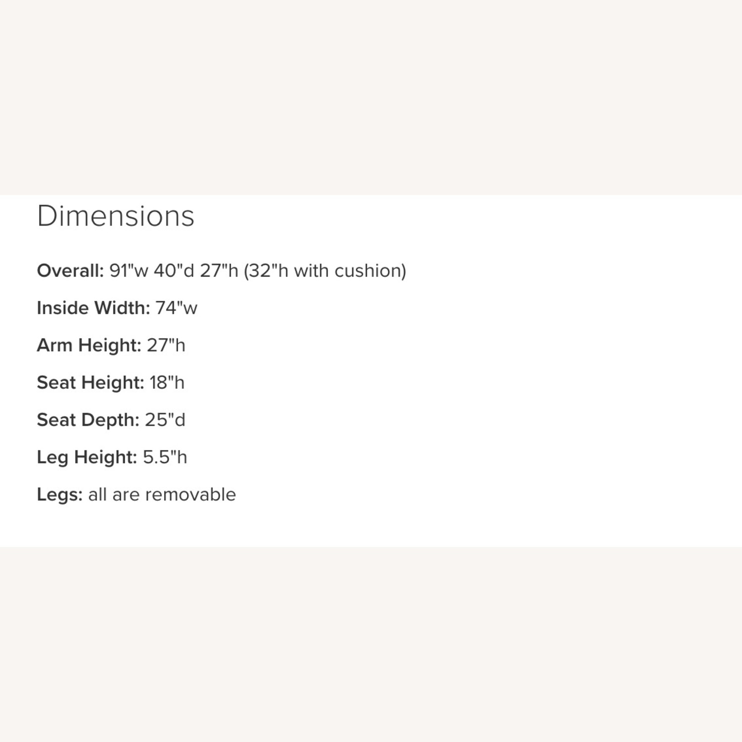 Room & Board Cade Sofa W Jasper Ottoman - image-3