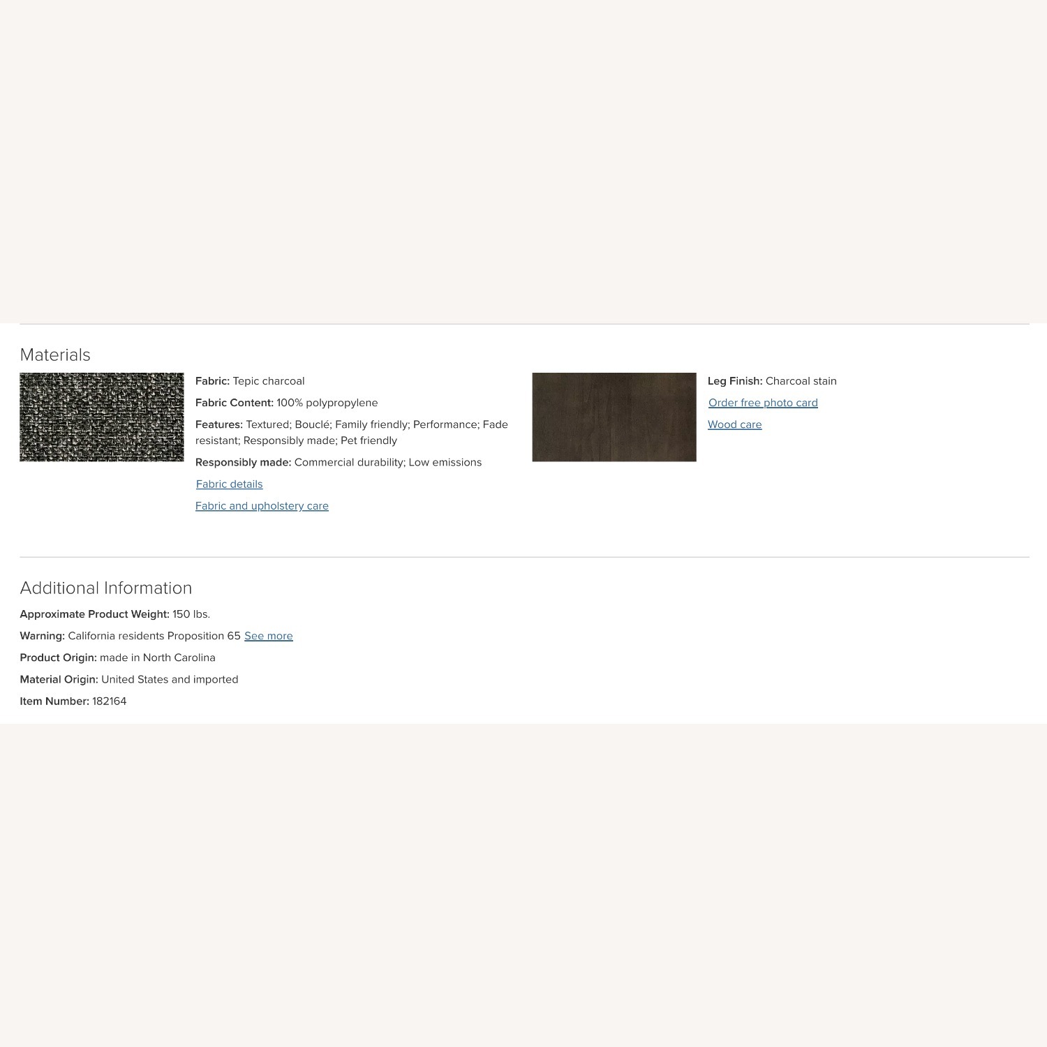 Room & Board Cade Sofa W Jasper Ottoman - image-5