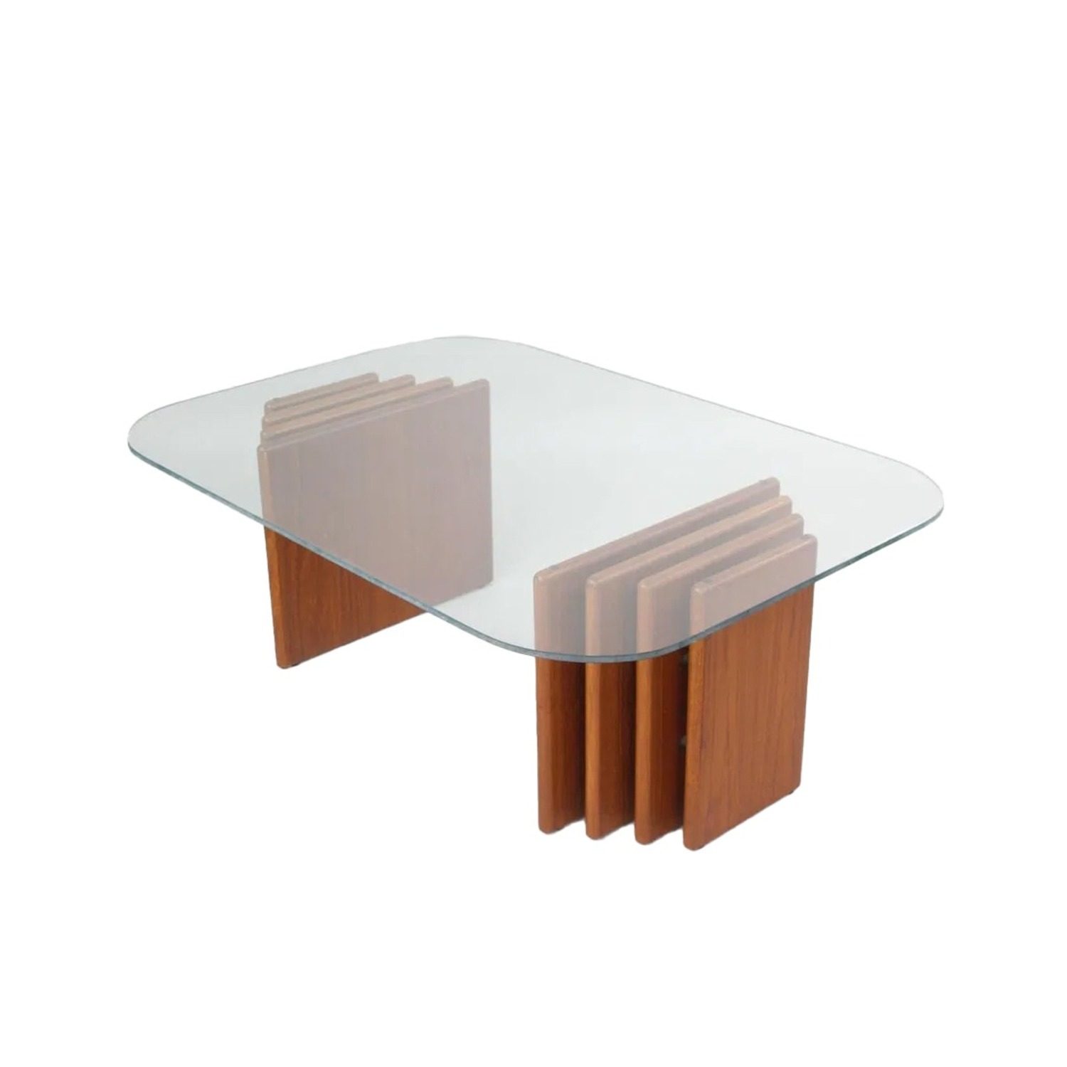 Danish Modern Stacked Teak Coffee Table - image-1