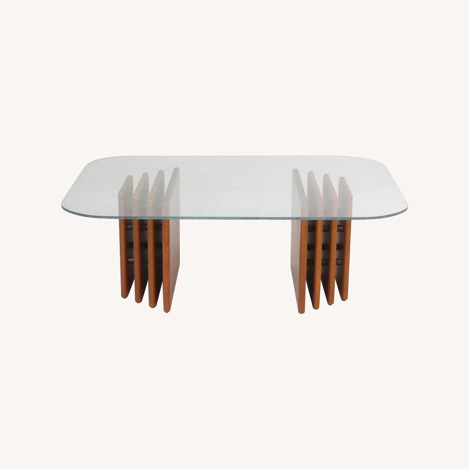 Danish Modern Stacked Teak Coffee Table - image-0