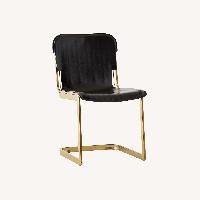 CB2 Kravitz Design Rake Black Leather Chairs (2)
