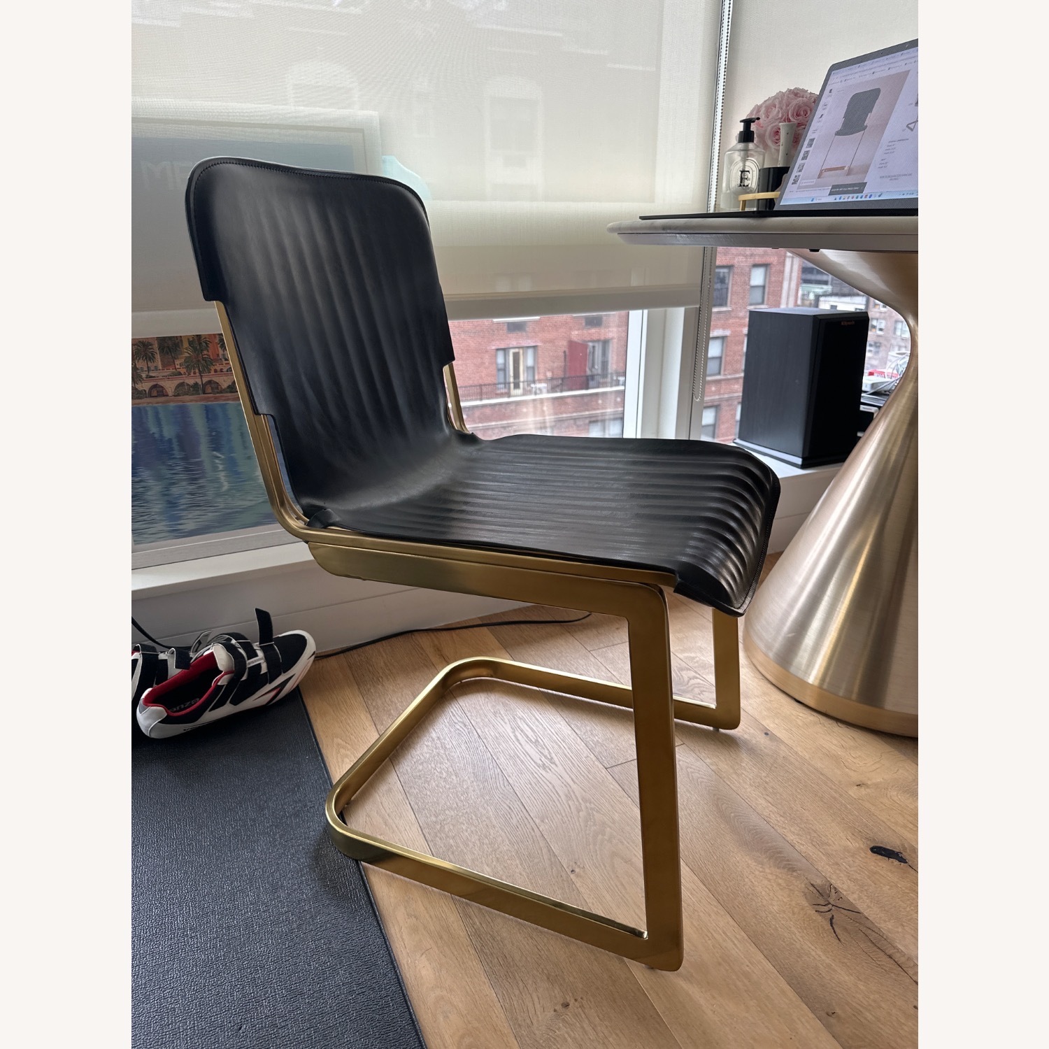 CB2 Kravitz Design Rake Black Leather Chairs (2) - image-5